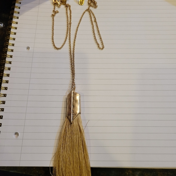 Gold Tassel Necklace - Picture 4 of 4
